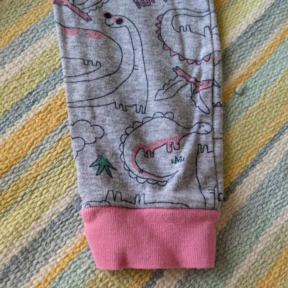 Carter's Dinosaur print knit footless PJs Pajamas 2T